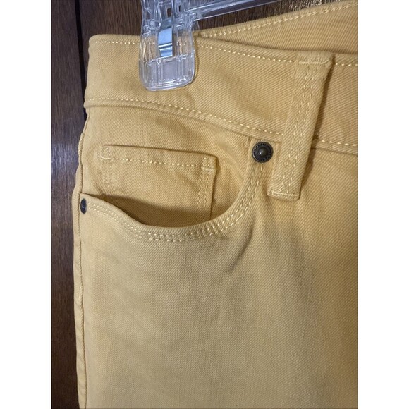 Ann Taylor Mustard Denim Womens 12 (34x30)The Skinny Ankle Curvy Fit Stretch - Picture 2 of 5